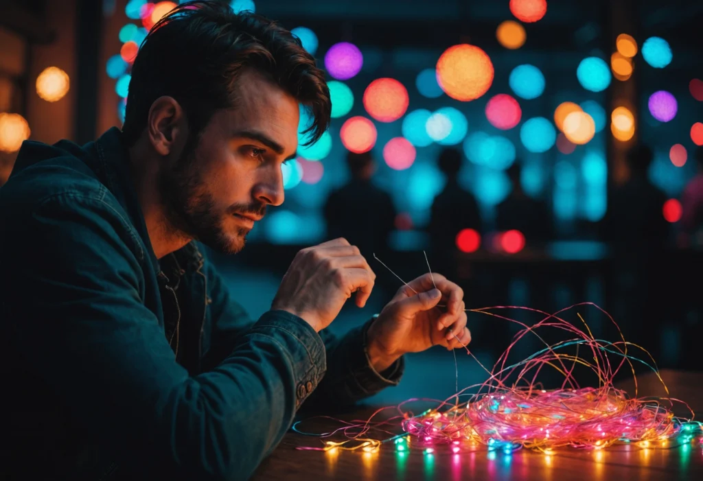 Человек в раздумьях, много мыслей